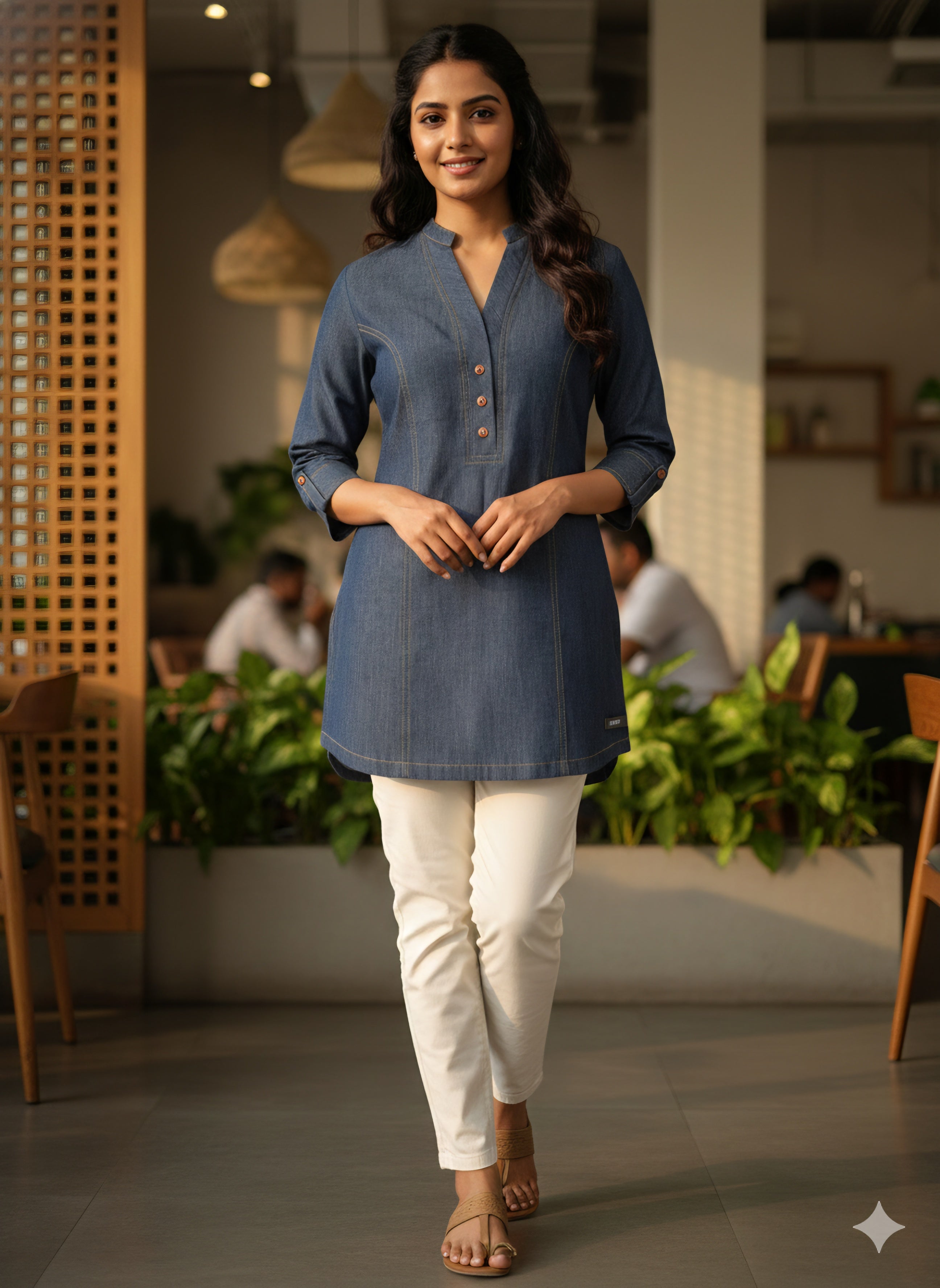 Blackberrys Essentials Denim Casual Wear Top for Girls