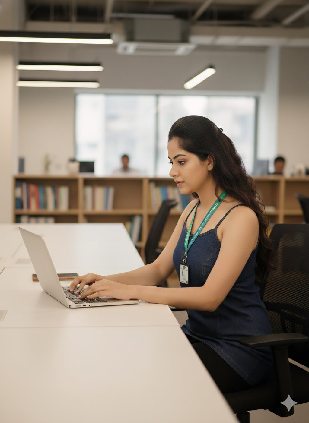 Premium Dark Wash Denim Spaghetti Strap Camisole - Contrast Stitching Detail