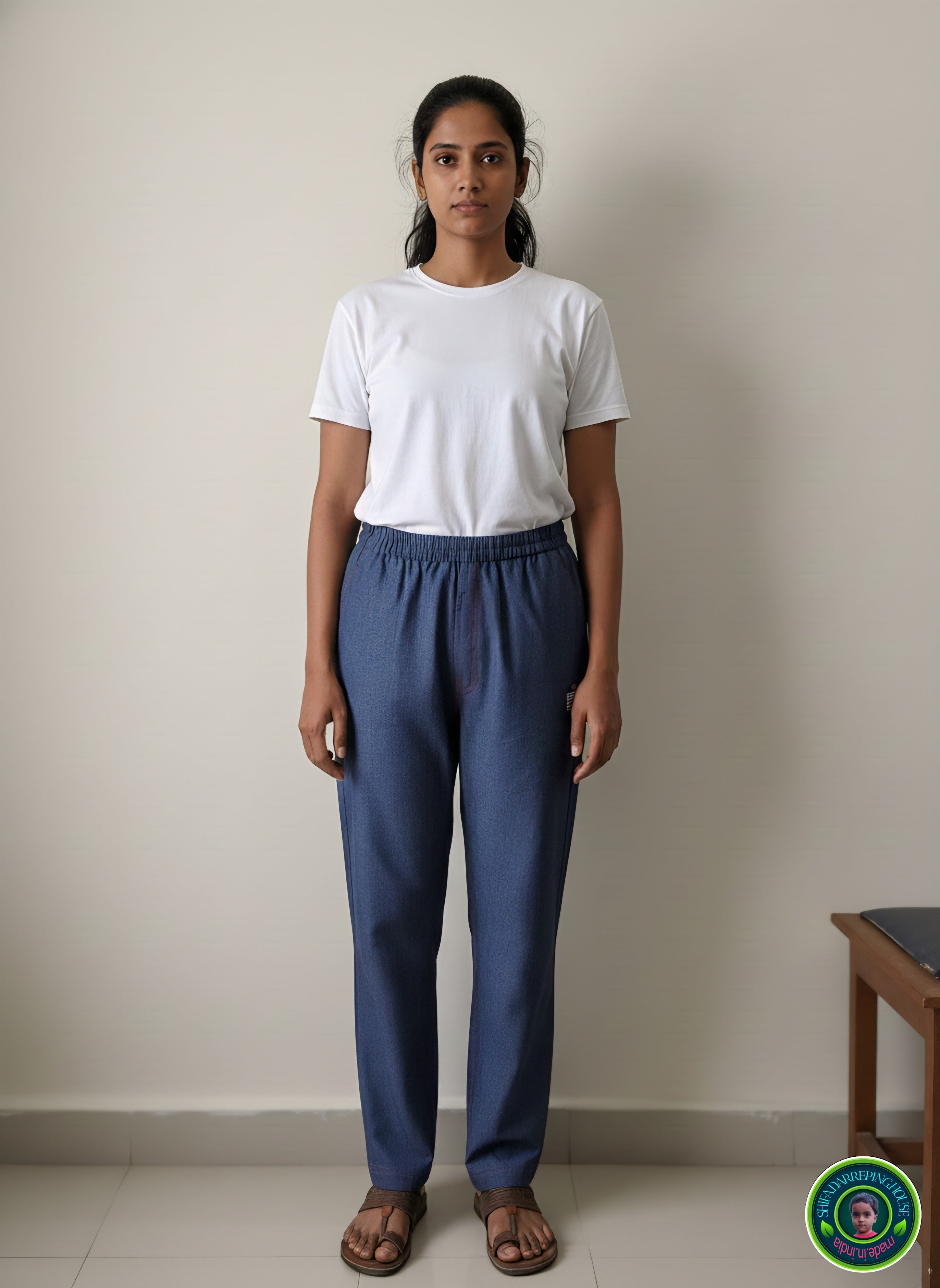 Shifa Draping House everyday.mein Denim Chinos for Women – Soft Fabric, Relaxed Fit