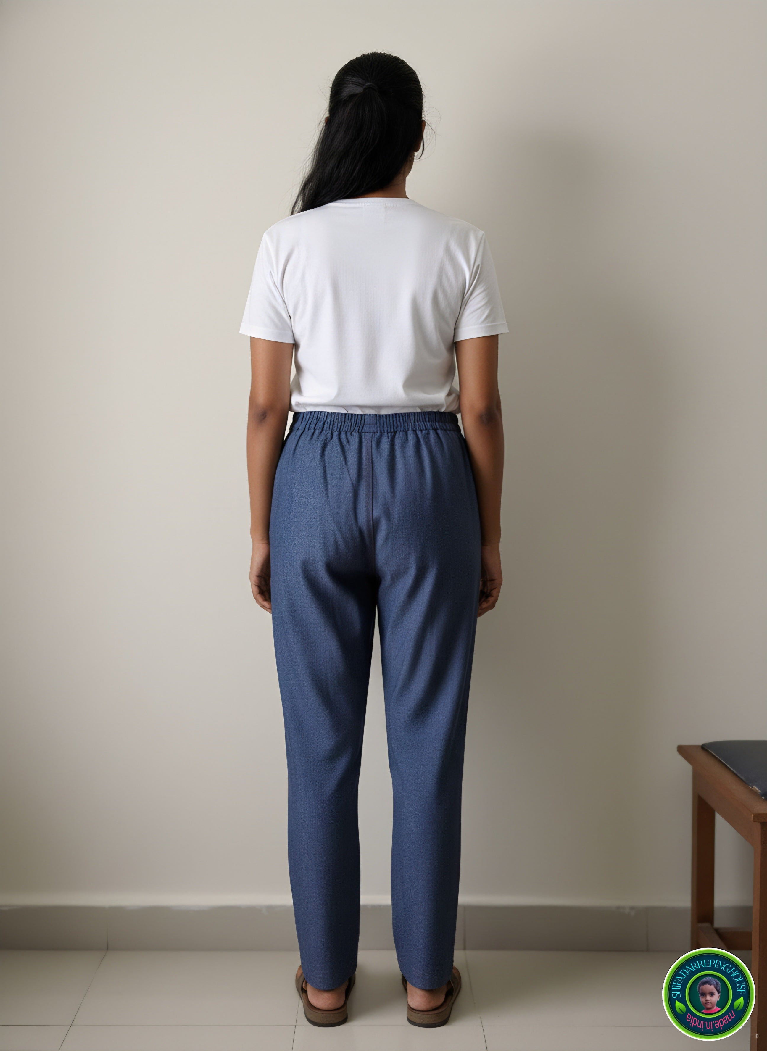 Shifa Draping House everyday.mein Denim Chinos for Women – Soft Fabric, Relaxed Fit