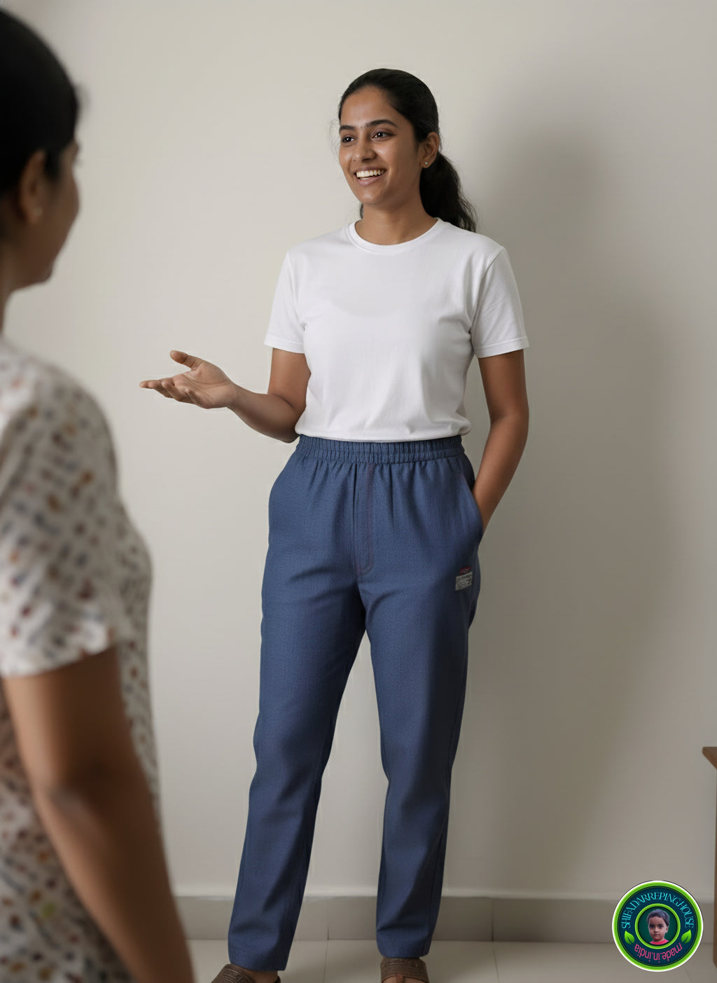 Shifa Draping House everyday.mein Denim Chinos for Women – Soft Fabric, Relaxed Fit