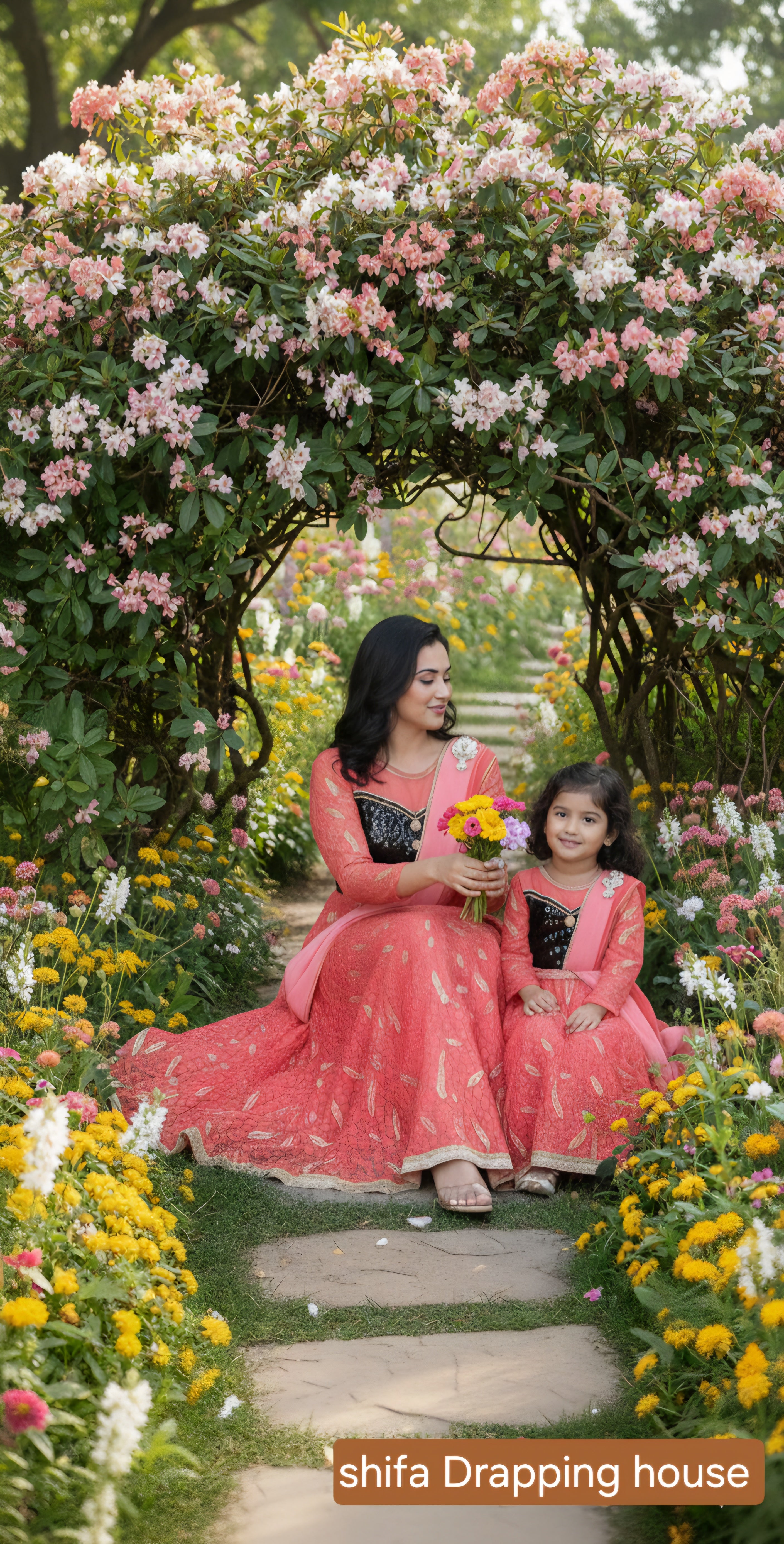 Glittering Black Sequin Bodice Gown with Hosiery Flair & Georgette Dupatta
