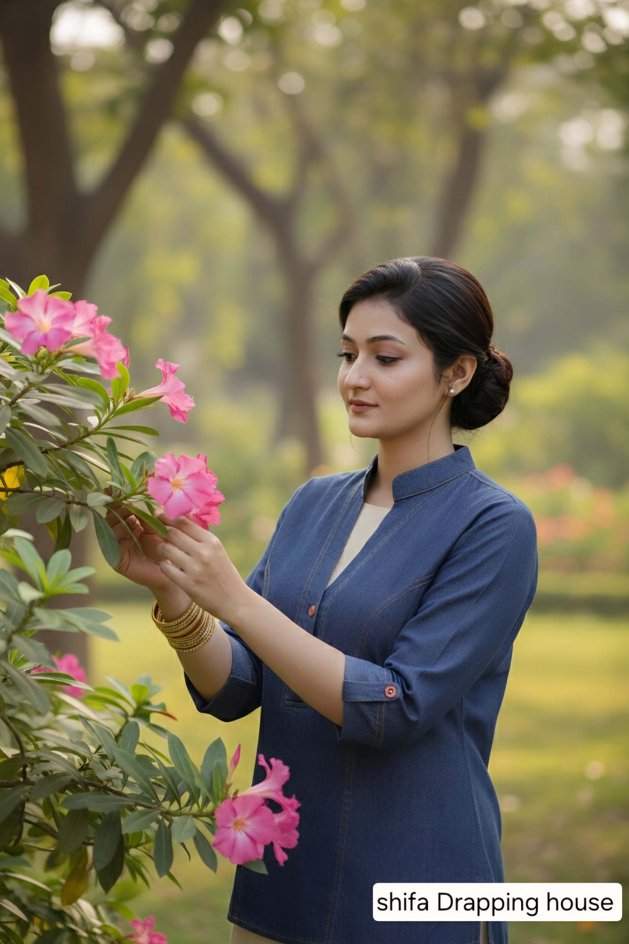 Blackberrys Essentials Denim Casual Wear Top for Girls