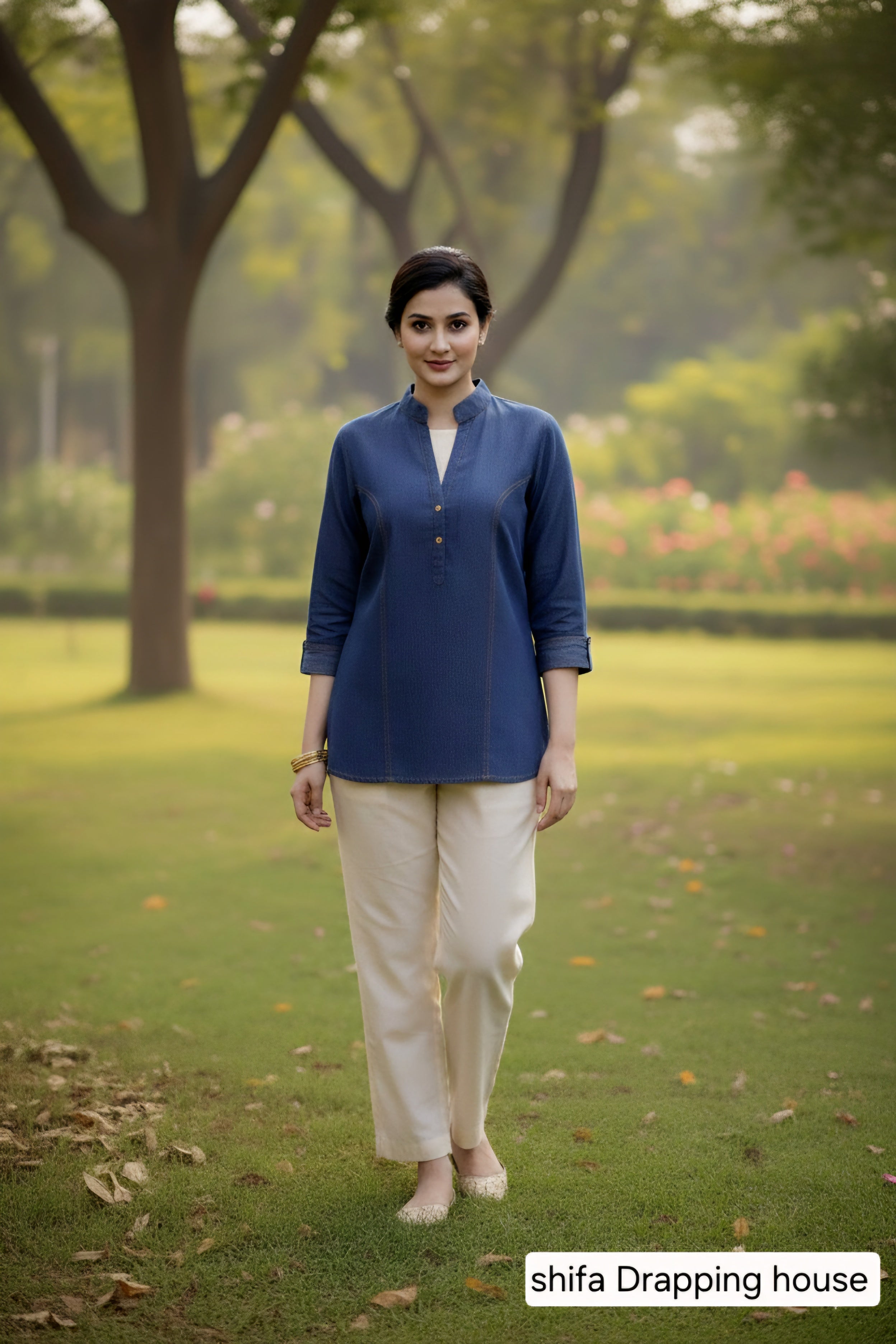 Blackberrys Essentials Denim Casual Wear Top for Girls