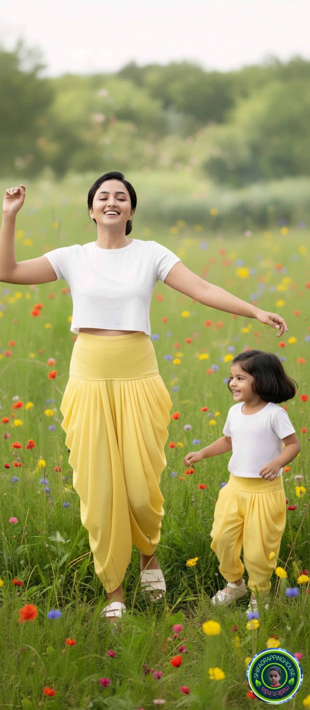 Premium 2-in-1 Dhoti Style Pants with Attached Leggings (Available in All Colors)