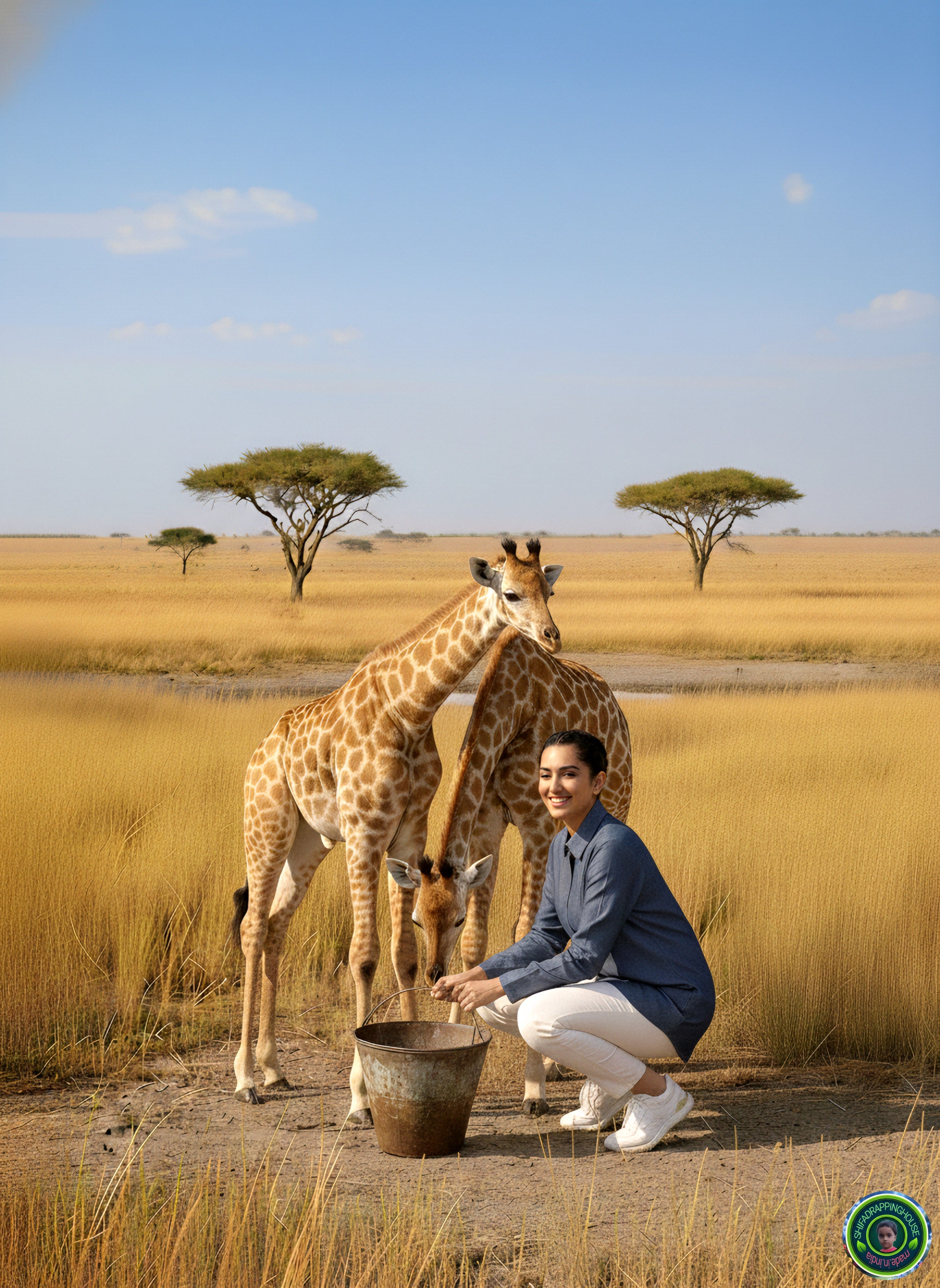 Luxury Gold-Stitched Denim Tunic | Premium Artisanal Craftsmanship