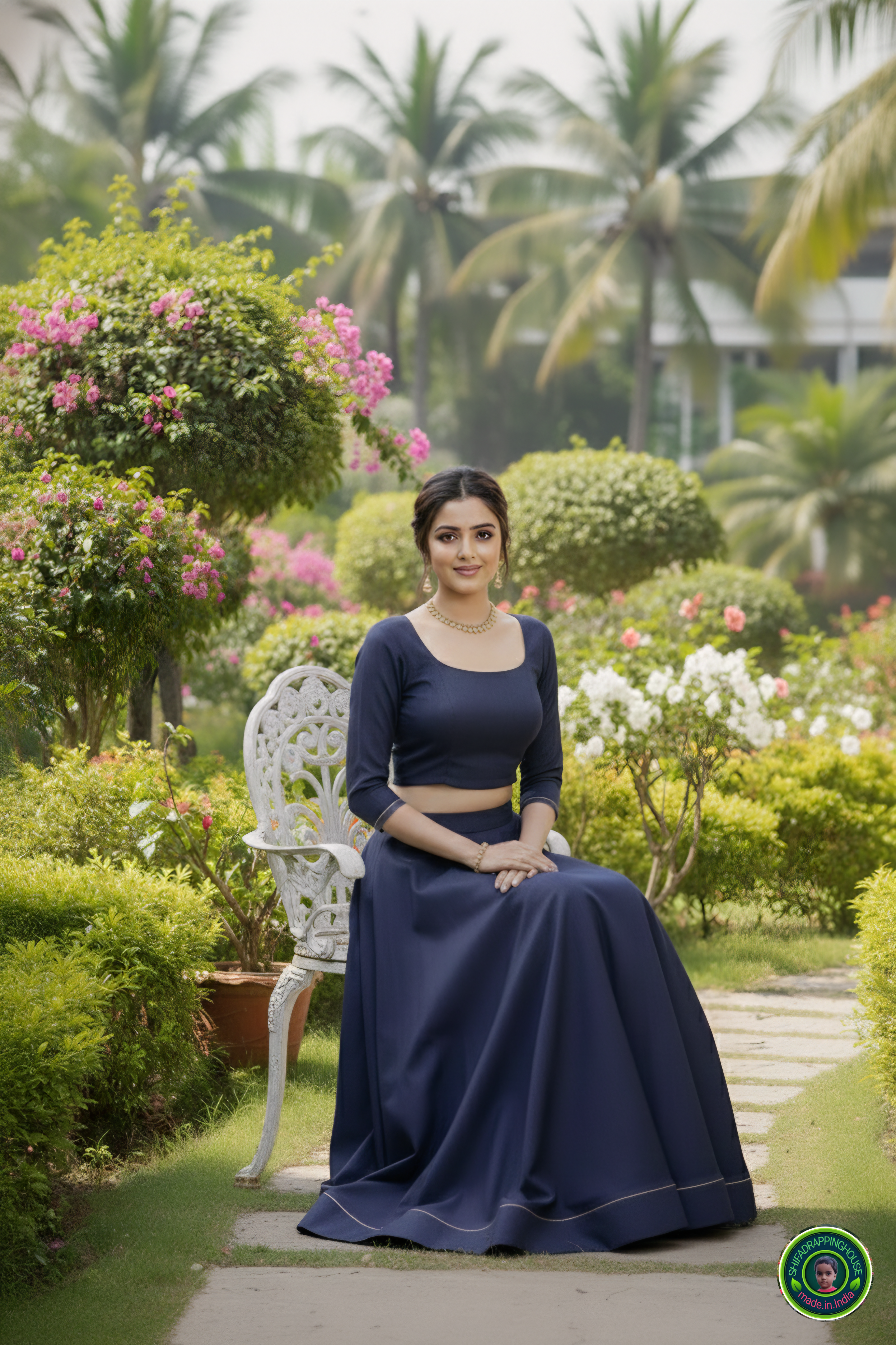Architectural Soft Denim Indo-Western Lehenga Set – The "No-Embroidery" Challenge Edition