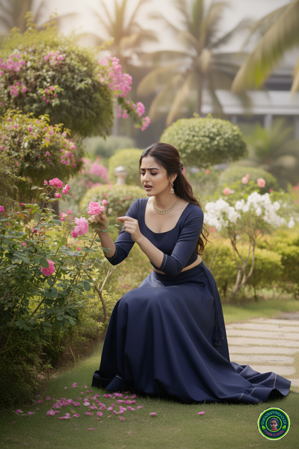 Architectural Soft Denim Indo-Western Lehenga Set – The "No-Embroidery" Challenge Edition