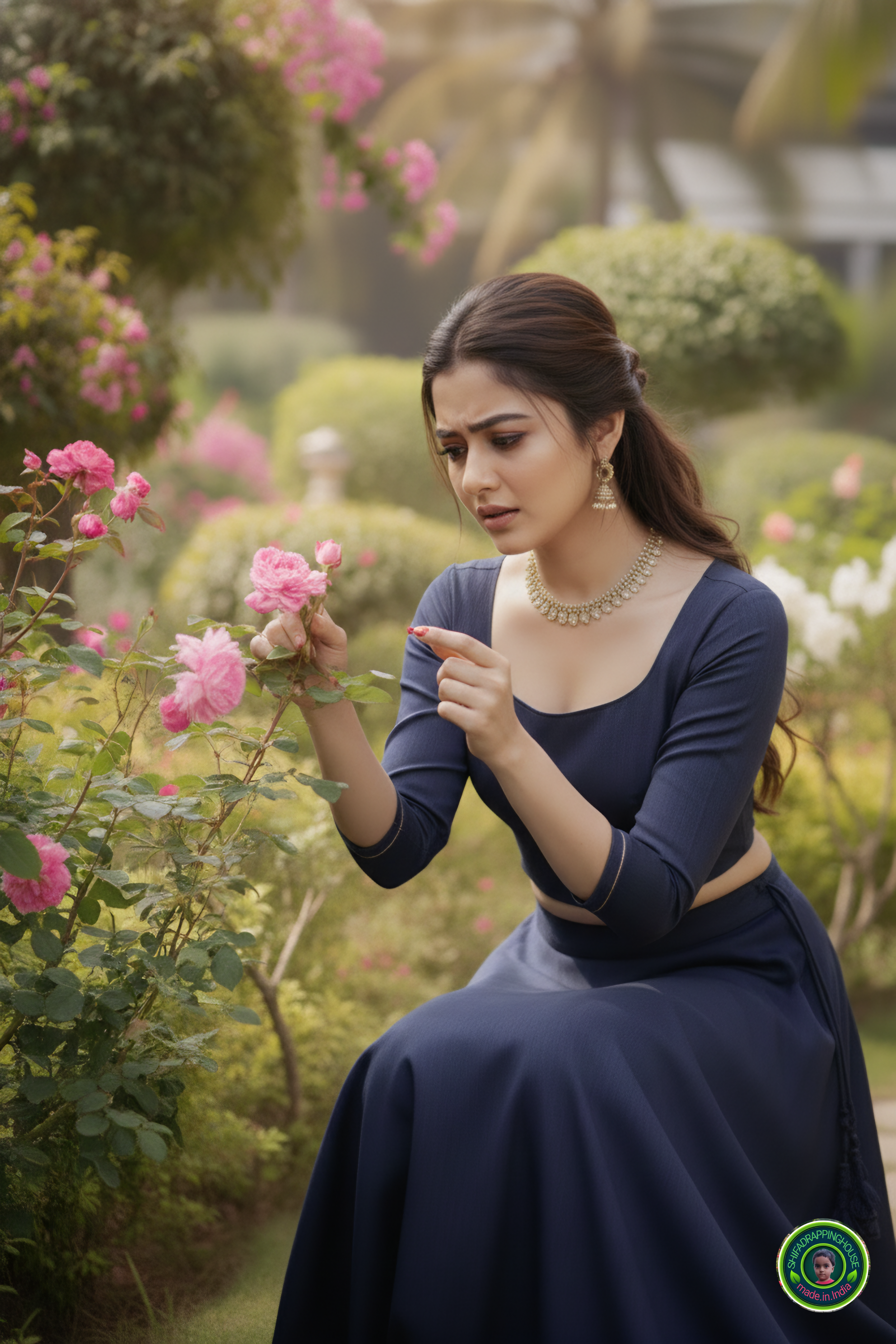 Architectural Soft Denim Indo-Western Lehenga Set – The "No-Embroidery" Challenge Edition