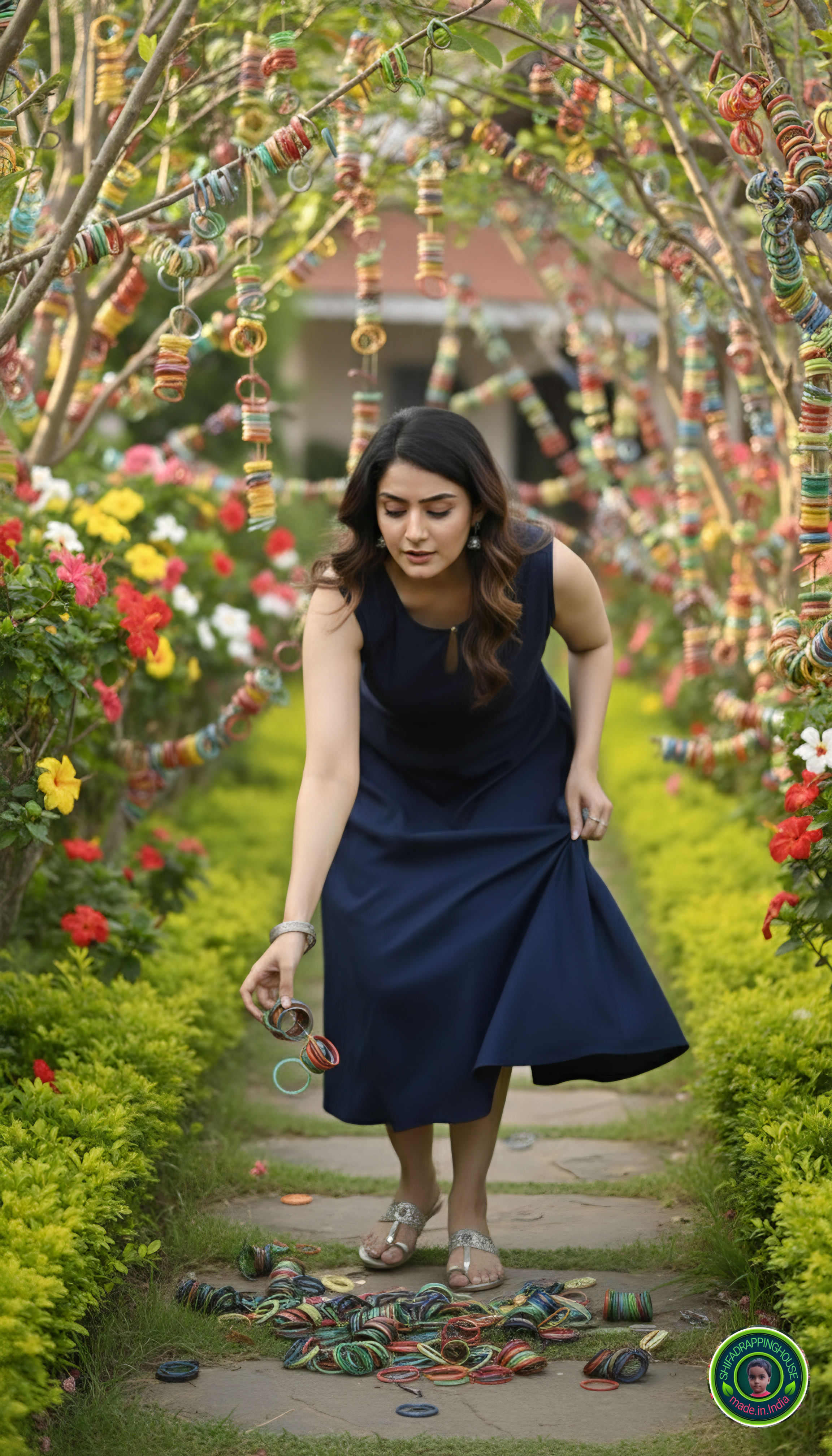 The Summer Muse: Minimalist A-Line Sleeveless Denim Midi with Keyhole Detail