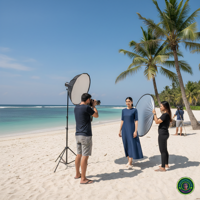 Royal Navy Blue Denim A-Line Midi Dress with Concealed Back Zipper & Elbow Sleeves