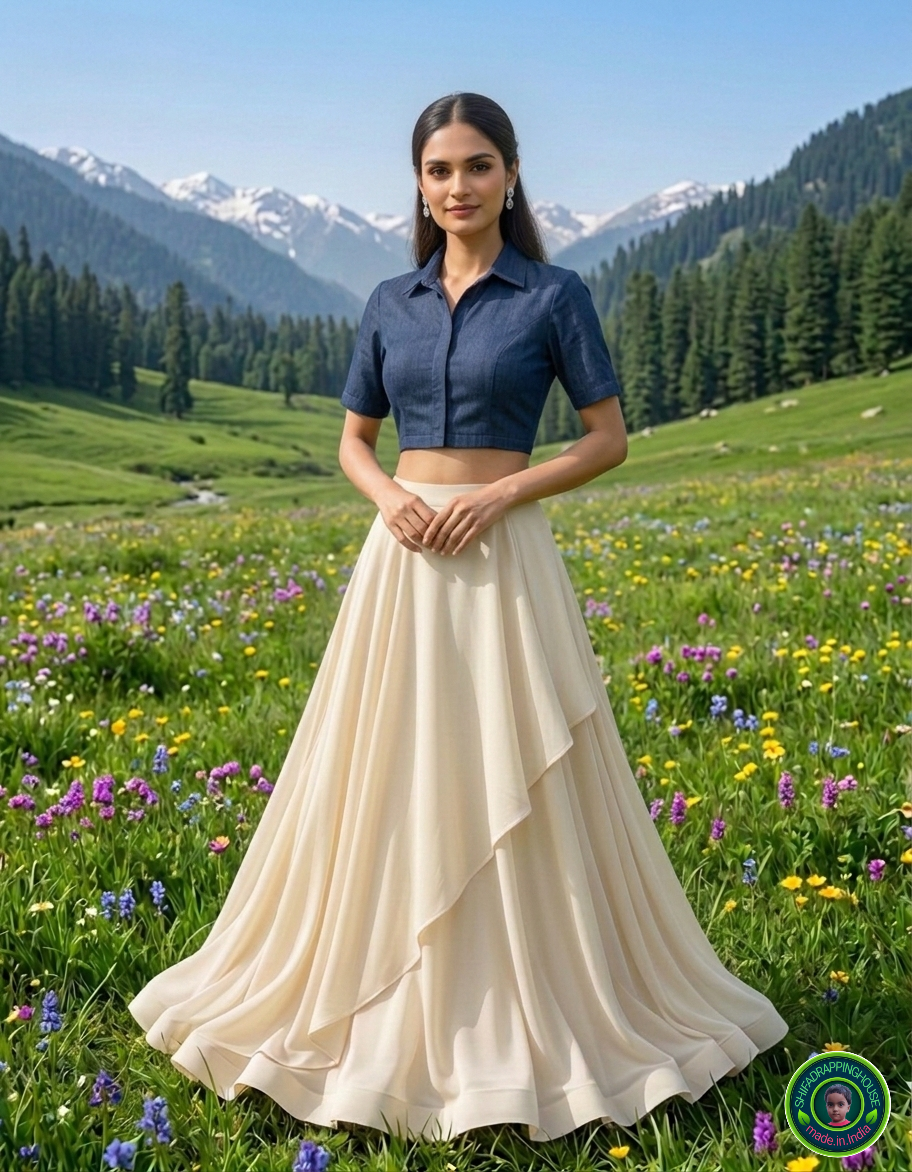 Indigo Denim Fusion Shirt-Blouse – The Cool Indo-Western Statement of the Season