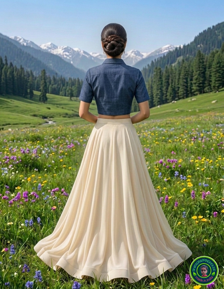 Indigo Denim Fusion Shirt-Blouse – The Cool Indo-Western Statement of the Season