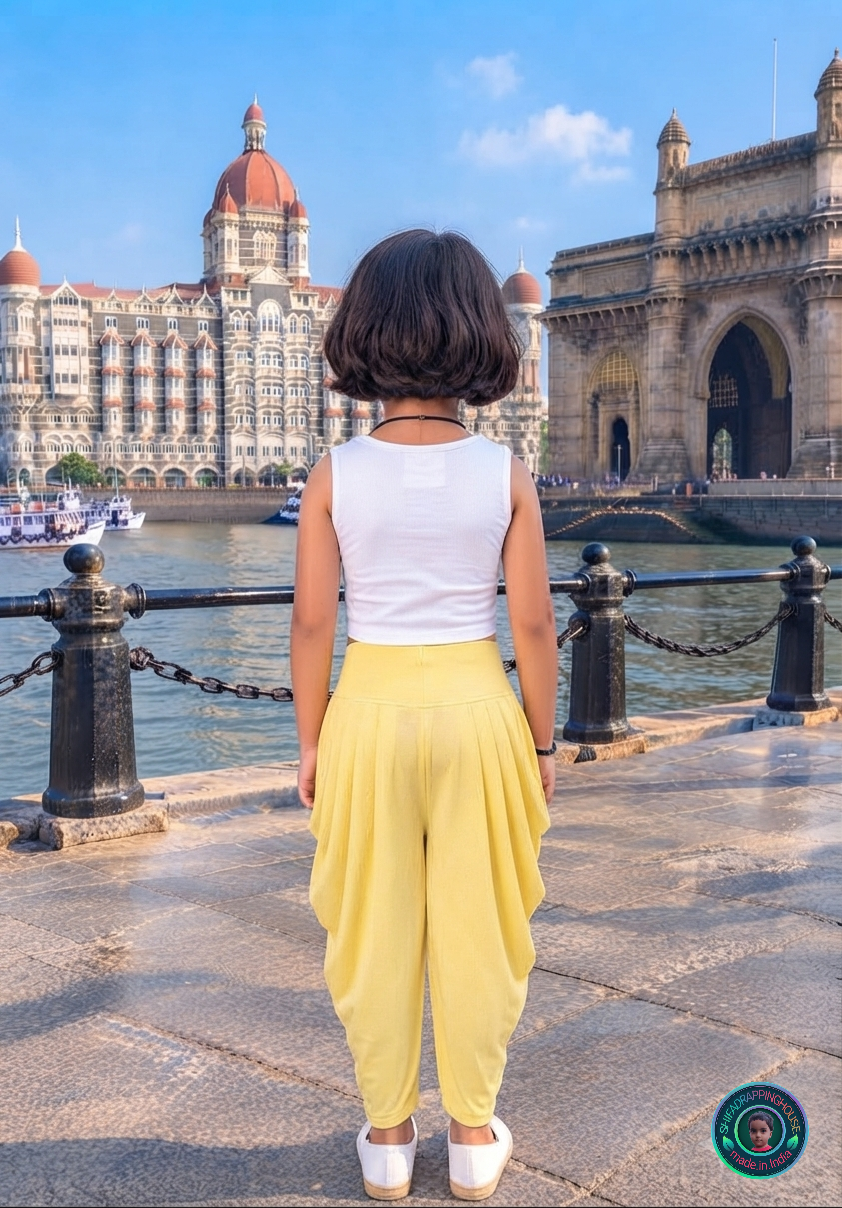 Premium 2-in-1 Dhoti Style Pants with Attached Leggings - Mom & Daughter Matching (Available in All Colors)