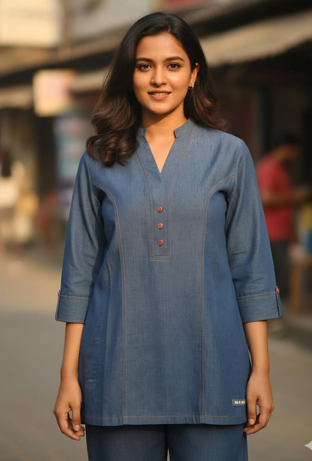 Blackberrys Essentials Denim Casual Wear Top for Girls