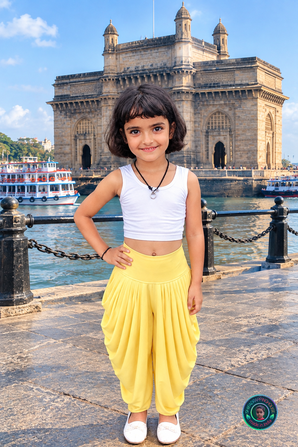 Premium 2-in-1 Dhoti Style Pants with Attached Leggings - Mom & Daughter Matching (Available in All Colors)