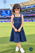 Stadium Vibe Denim Zip-Front Mom-Daughter Matching Midi Dress