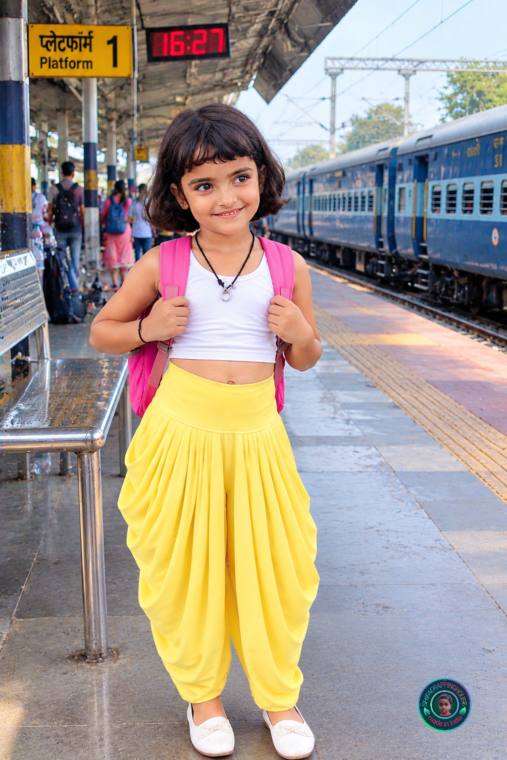 Premium 2-in-1 Dhoti Style Pants with Attached Leggings - Mom & Daughter Matching (Available in All Colors)